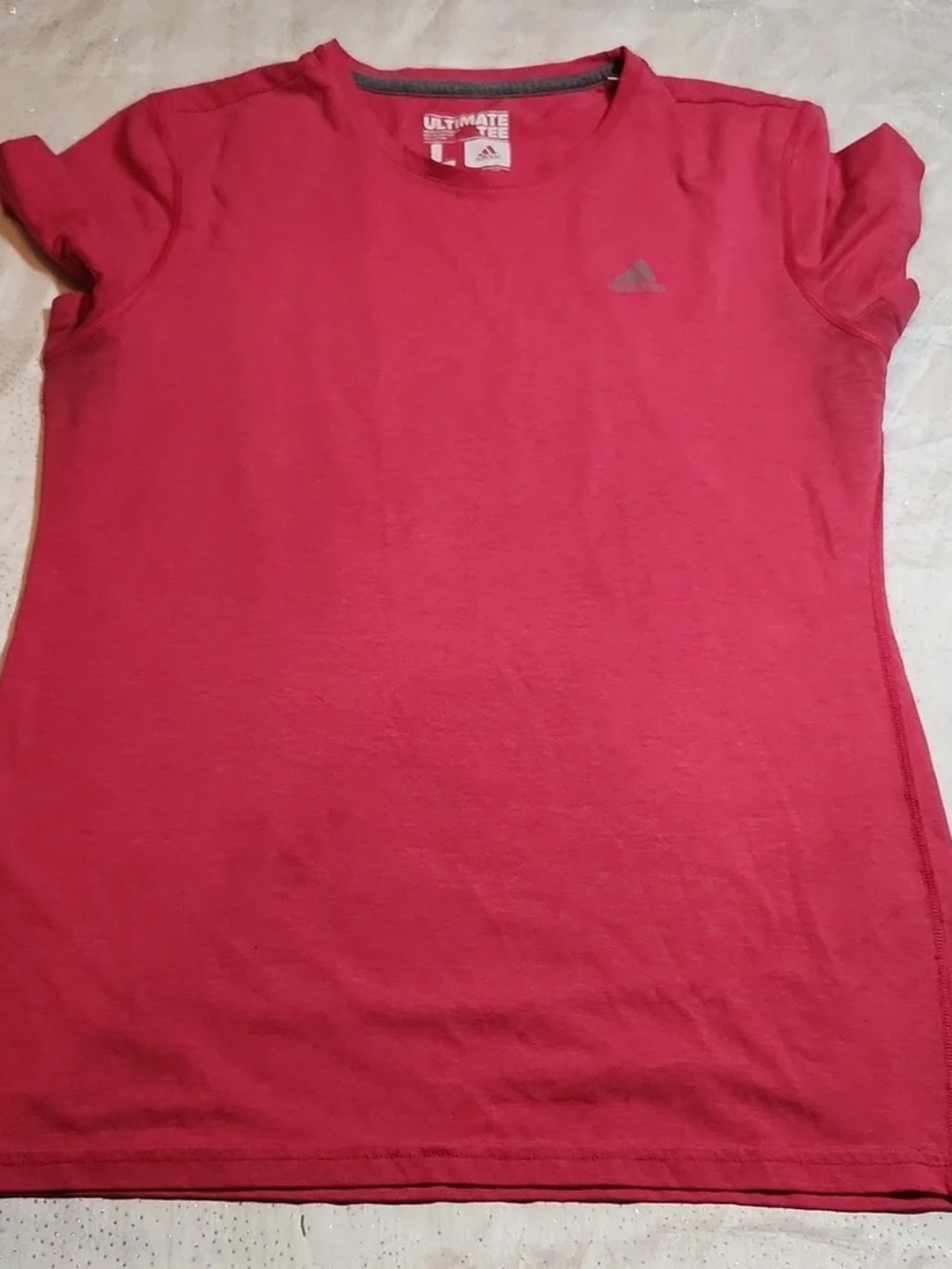 adidas Girls Bright Pink Short Sleeve Athletic Tee